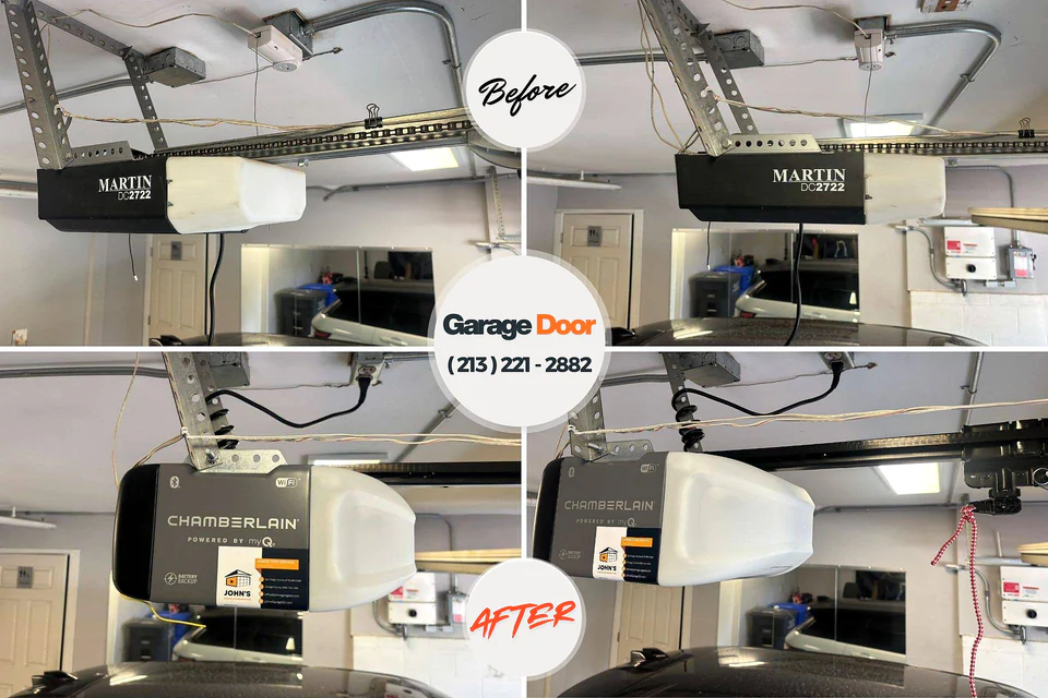 Before and after: garage door repair Wauchula, FL